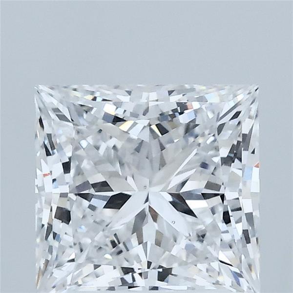 2.05 Carat Princess Lab Grown Diamond, Excellent Polish, D Color, VS1 Clarity