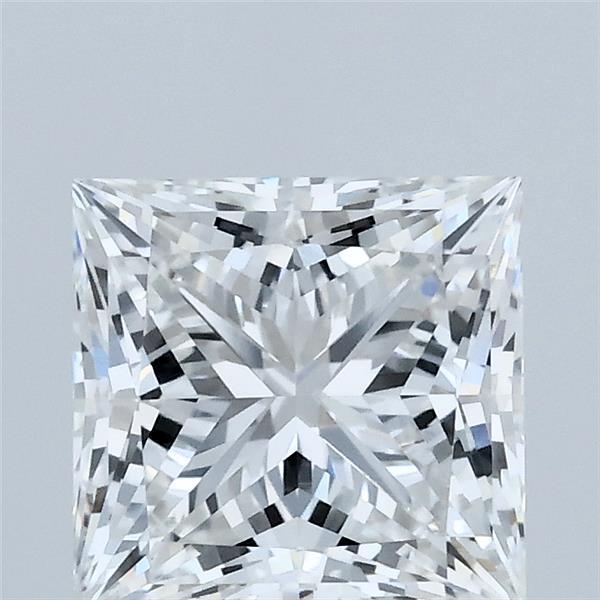 2.05 Carat Princess Lab Grown Diamond, Excellent Polish, E Color, VVS2 Clarity
