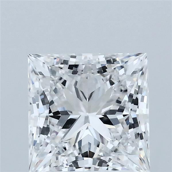 2.07 Carat Princess Lab Grown Diamond, Excellent Polish, E Color, VS2 Clarity