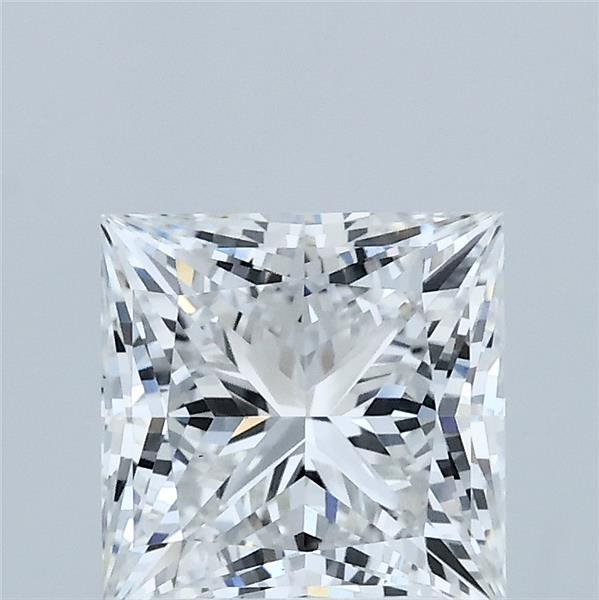 2.08 Carat Princess Lab Grown Diamond, Excellent Polish, E Color, VS1 Clarity