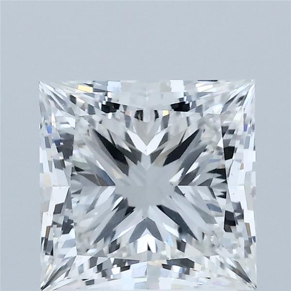 2.08 Carat Princess Lab Grown Diamond, Excellent Polish, E Color, VS1 Clarity