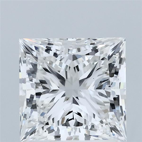 2.09 Carat Princess Lab Grown Diamond, Excellent Polish, E Color, VS1 Clarity