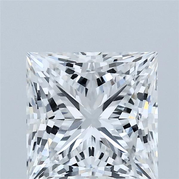 2.10 Carat Princess Lab Grown Diamond, Excellent Polish, D Color, VVS2 Clarity
