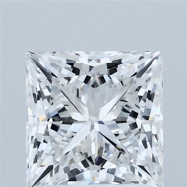 2.10 Carat Princess Lab Grown Diamond, Excellent Polish, E Color, VS1 Clarity