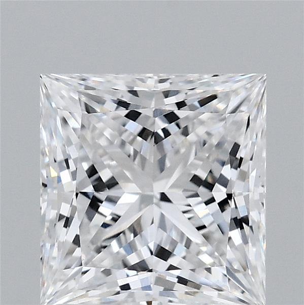 2.15 Carat Princess Lab Grown Diamond, Excellent Polish, E Color, VVS2 Clarity