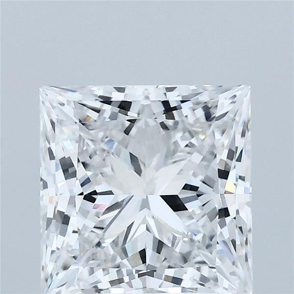 2.21 Carat Princess Lab Grown Diamond, Excellent Polish, D Color, VVS2 Clarity
