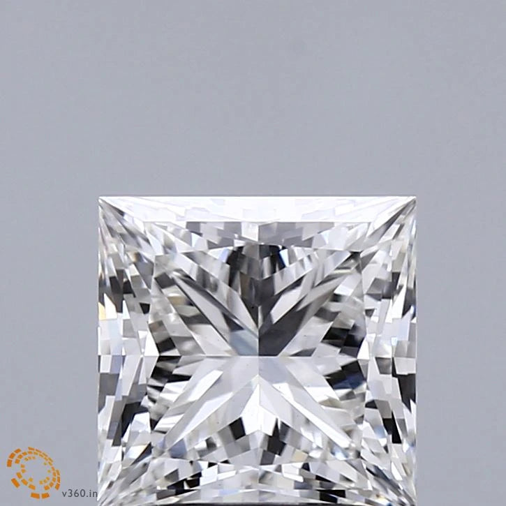 2.34 Carat Princess Lab Grown Diamond, Excellent Polish, F Color, VS1 Clarity
