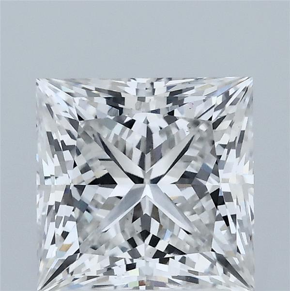 2.51 Carat Princess Lab Grown Diamond, Excellent Polish, E Color, VS1 Clarity