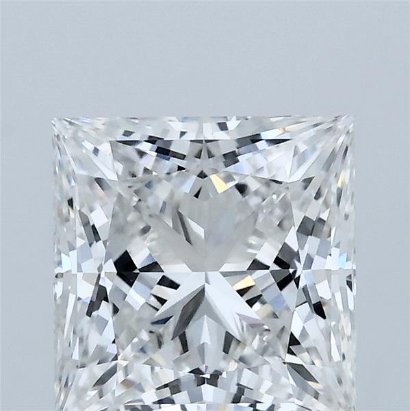 2.58 Carat Princess Lab Grown Diamond, Excellent Polish, F Color, VVS2 Clarity