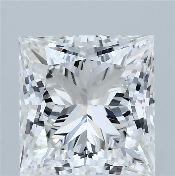 2.59 Carat Princess Lab Grown Diamond, Excellent Polish, E Color, VVS2 Clarity