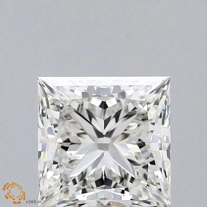 2.62 Carat Princess Lab Grown Diamond, Ideal Cut, I Color, VVS2 Clarity