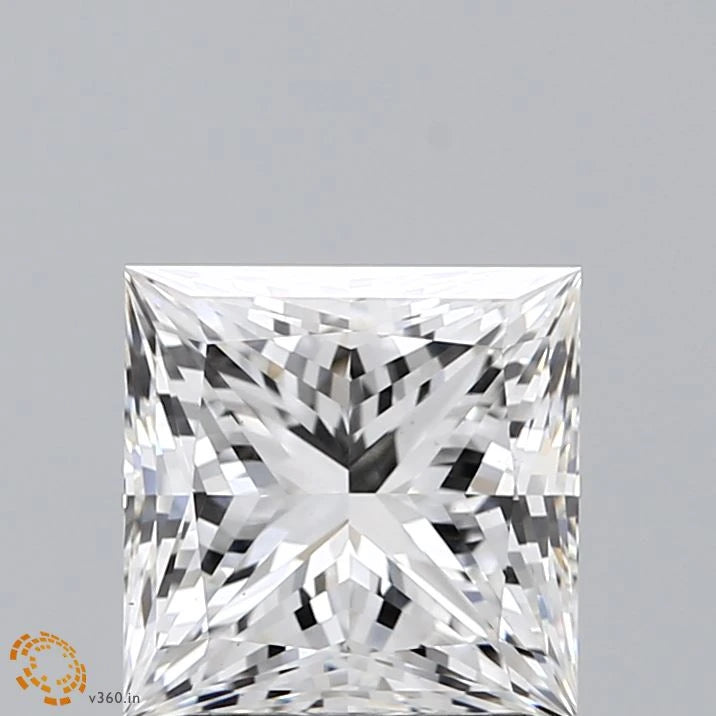 2.65 Carat Princess Lab Grown Diamond, Ideal Cut, G Color, VS1 Clarity