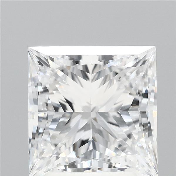 2.72 Carat Princess Lab Grown Diamond, Excellent Polish, E Color, VVS2 Clarity