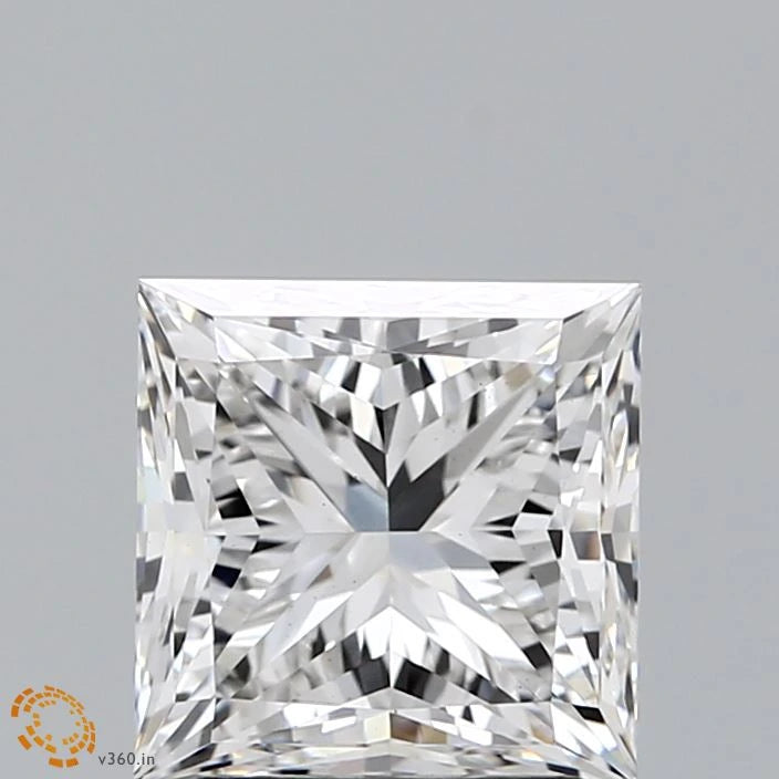 2.78 Carat Princess Lab Grown Diamond, Excellent Polish, F Color, VS1 Clarity