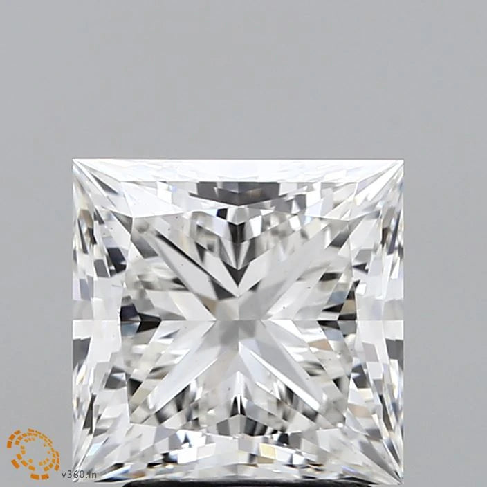 2.78 Carat Princess Lab Grown Diamond, Excellent Polish, F Color, VS1 Clarity
