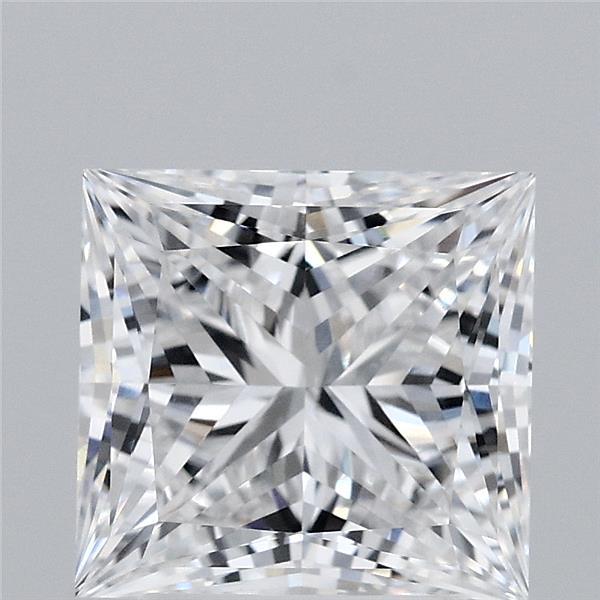3.00 Carat Princess Lab Grown Diamond, Excellent Polish, E Color, VVS2 Clarity