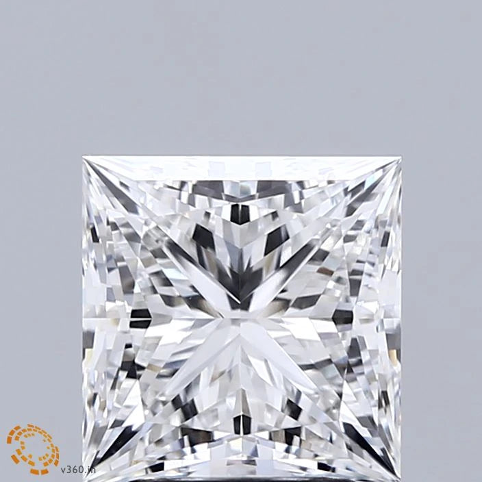 3.01 Carat Princess Lab Grown Diamond, Excellent Polish, E Color, VVS1 Clarity