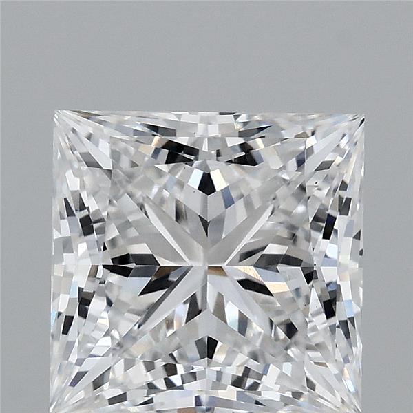 3.02 Carat Princess Lab Grown Diamond, Excellent Polish, D Color, VS1 Clarity