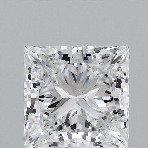 3.03 Carat Princess Lab Grown Diamond, Excellent Polish, D Color, VS1 Clarity