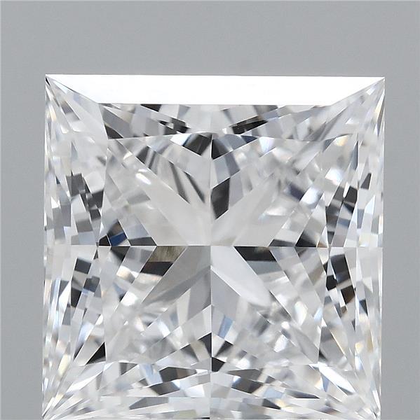 3.03 Carat Princess Lab Grown Diamond, Excellent Polish, D Color, VVS2 Clarity