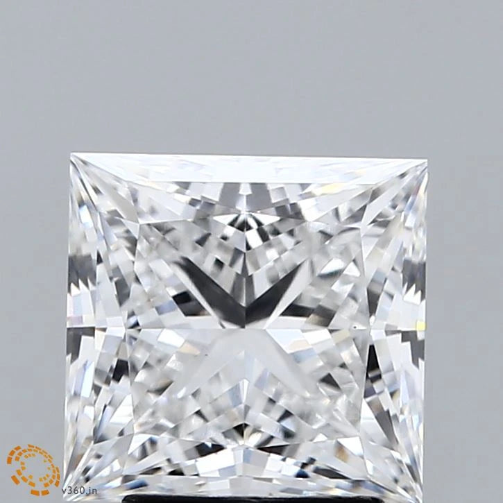 3.06 Carat Princess Lab Grown Diamond, Excellent Polish, E Color, VS1 Clarity