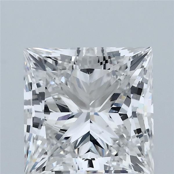 3.07 Carat Princess Lab Grown Diamond, Excellent Polish, F Color, VS1 Clarity