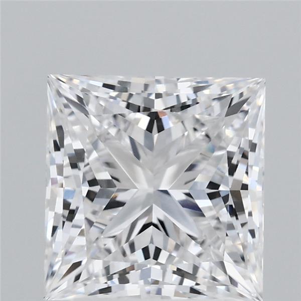 3.10 Carat Princess Lab Grown Diamond, Excellent Polish, D Color, VVS2 Clarity