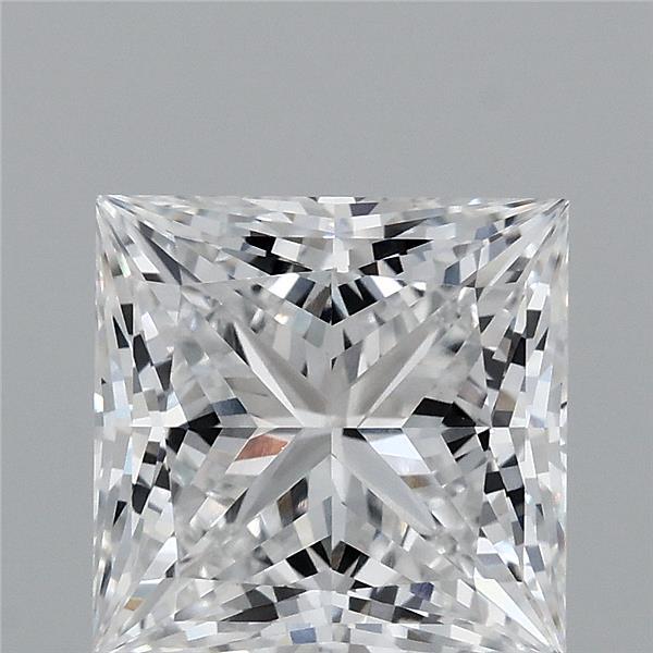 3.11 Carat Princess Lab Grown Diamond, Excellent Polish, D Color, VVS2 Clarity