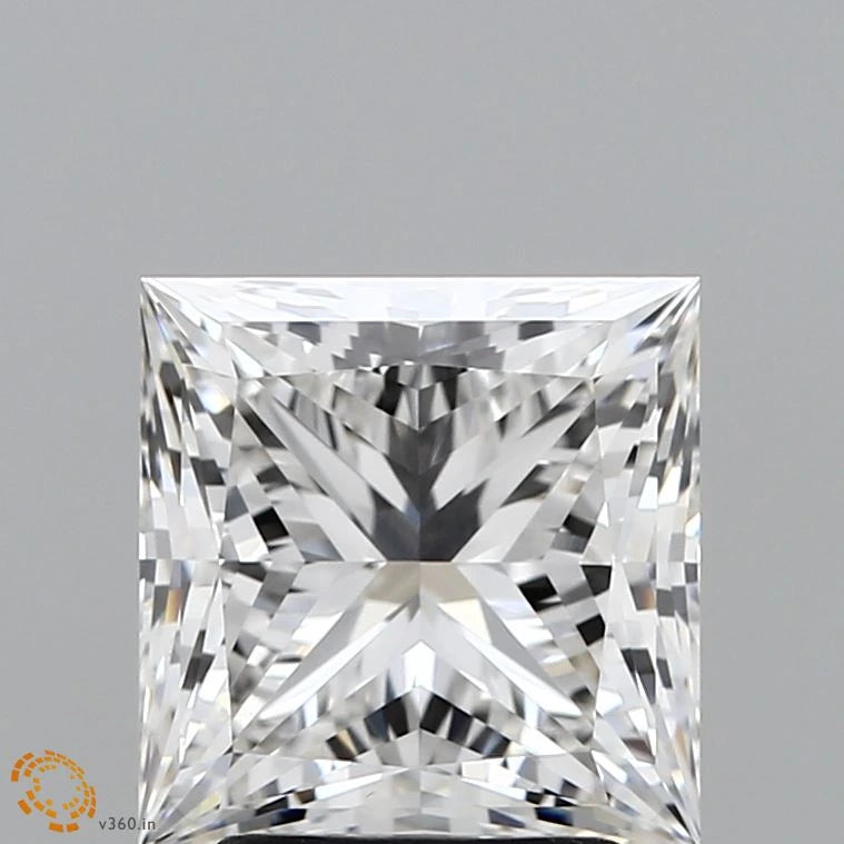 3.21 Carat Princess Lab Grown Diamond, Excellent Polish, G Color, VS1 Clarity