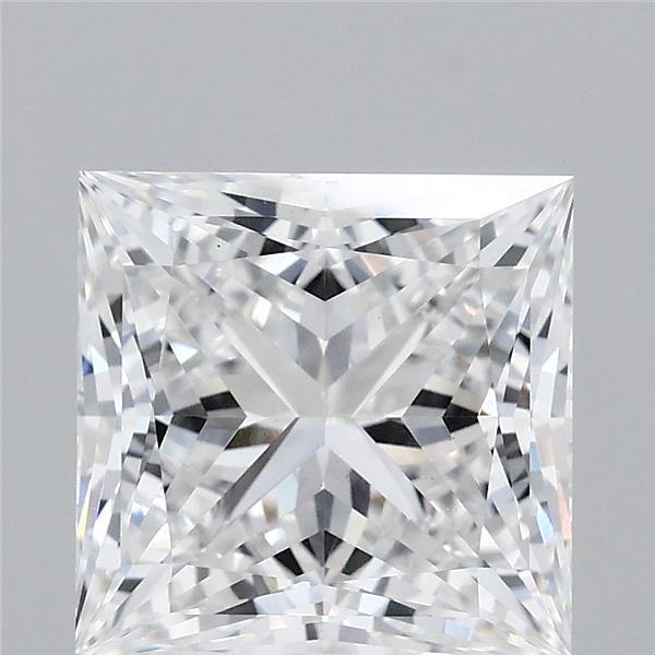 3.22 Carat Princess Lab Grown Diamond, Excellent Polish, D Color, VS1 Clarity