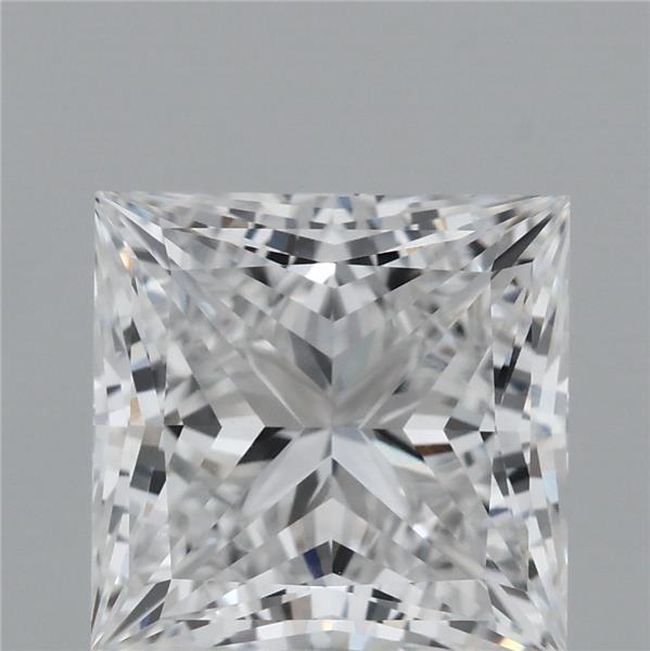 3.23 Carat Princess Lab Grown Diamond, Excellent Polish, E Color, VVS2 Clarity