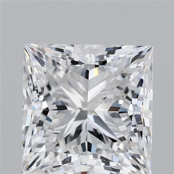 3.24 Carat Princess Lab Grown Diamond, Excellent Polish, D Color, VS1 Clarity