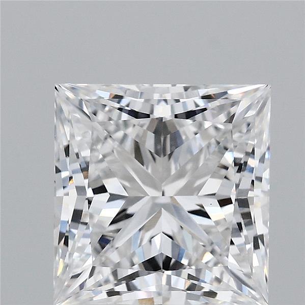 3.27 Carat Princess Lab Grown Diamond, Excellent Polish, D Color, VS1 Clarity
