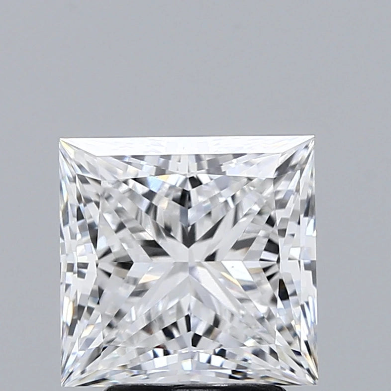 3.29 Carat Princess Lab Grown Diamond, Excellent Polish, D Color, VS1 Clarity