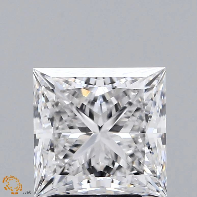 3.42 Carat Princess Lab Grown Diamond, Excellent Polish, F Color, VS1 Clarity