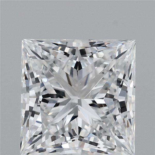 3.53 Carat Princess Lab Grown Diamond, Excellent Polish, D Color, VVS2 Clarity