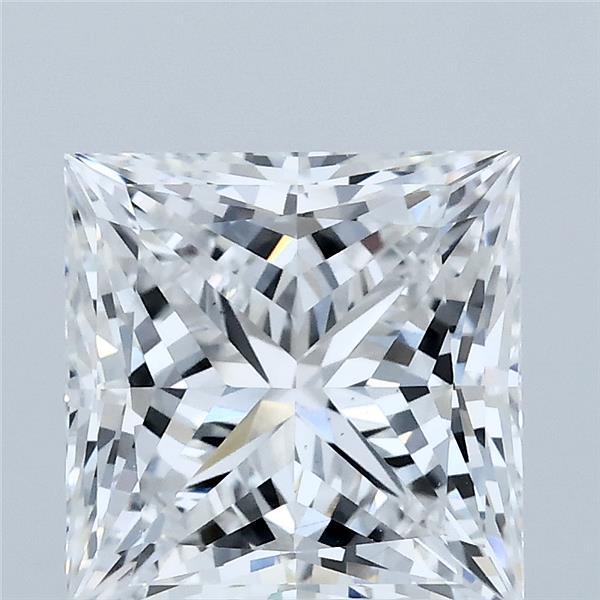 3.55 Carat Princess Lab Grown Diamond, Excellent Polish, D Color, VS1 Clarity