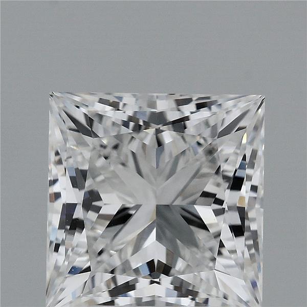 3.60 Carat Princess Lab Grown Diamond, Excellent Polish, E Color, VVS2 Clarity