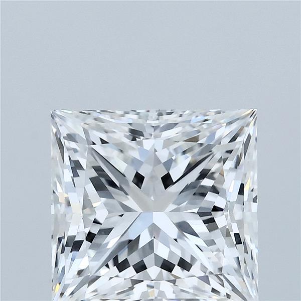 4.00 Carat Princess Lab Grown Diamond, Excellent Polish, E Color, VVS2 Clarity