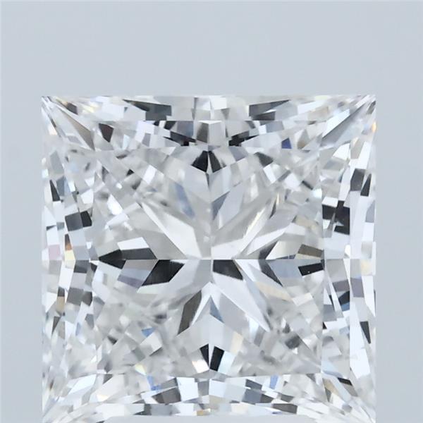 4.02 Carat Princess Lab Grown Diamond, Excellent Polish, E Color, VS1 Clarity