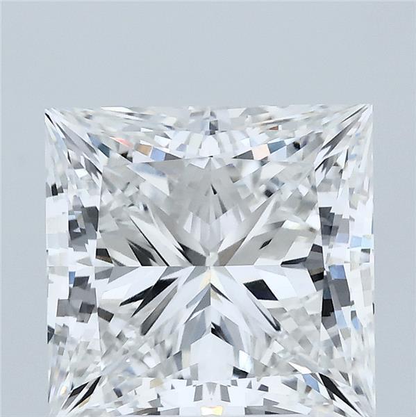 4.02 Carat Princess Lab Grown Diamond, Excellent Polish, E Color, VVS2 Clarity