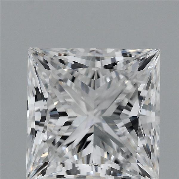 4.03 Carat Princess Lab Grown Diamond, Excellent Polish, D Color, VVS2 Clarity