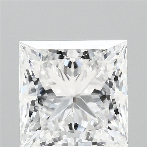 4.03 Carat Princess Lab Grown Diamond, Excellent Polish, E Color, VVS1 Clarity