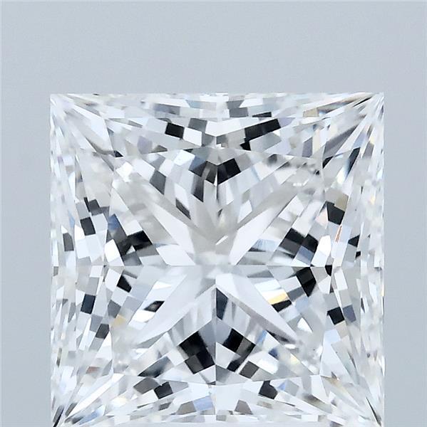 4.03 Carat Princess Lab Grown Diamond, Excellent Polish, E Color, VVS2 Clarity