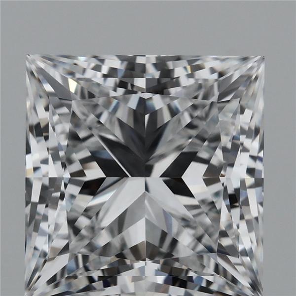 4.04 Carat Princess Lab Grown Diamond, Excellent Polish, D Color, VVS2 Clarity