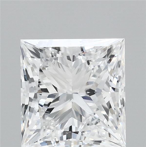 4.04 Carat Princess Lab Grown Diamond, Excellent Polish, D Color, VVS2 Clarity