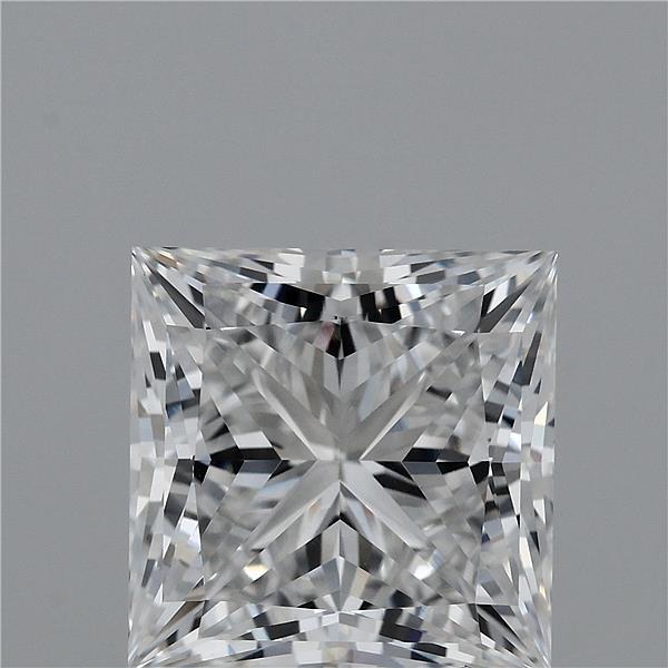 4.05 Carat Princess Lab Grown Diamond, Excellent Polish, E Color, VVS2 Clarity