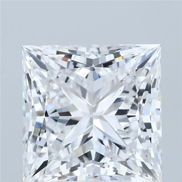 4.07 Carat Princess Lab Grown Diamond, Excellent Polish, D Color, VS2 Clarity