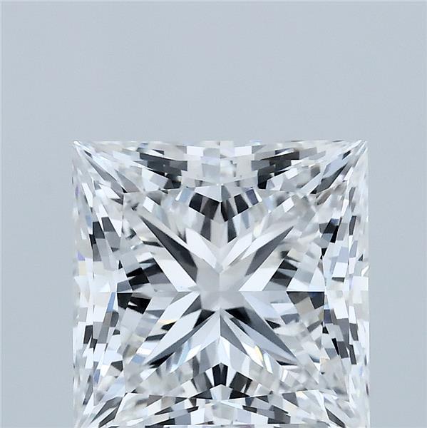 4.07 Carat Princess Lab Grown Diamond, Excellent Polish, E Color, VVS2 Clarity