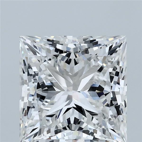 4.09 Carat Princess Lab Grown Diamond, Excellent Polish, F Color, VVS1 Clarity